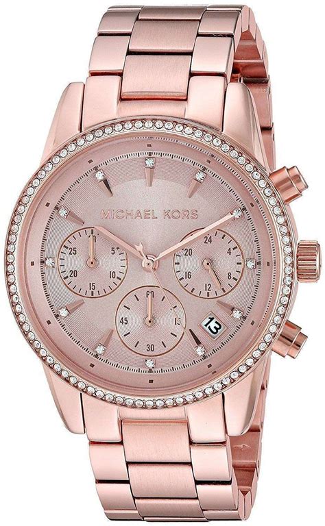 bling michael kors watch|michael kors ritz chronograph.